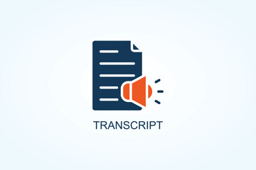 Transcript Vector  Or Logo Sign Symbol Illustration