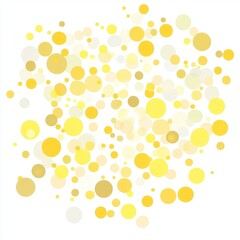 A golden bokeh is isolated on a transparent PNG background.