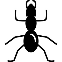 Black Garden Ant Icon