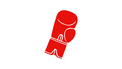 red boxing glove shape vector illustration
