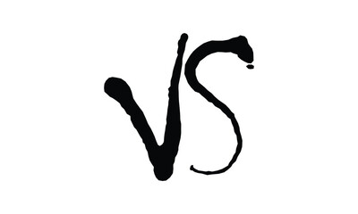 Fototapeta premium VS versus letters vector icon, VS versus symbol for confrontation or opposition design concept