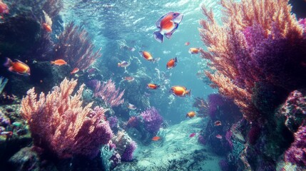 Chromatic Dreamscape: Glassmorphism Reefs & Chrome Fish in AR