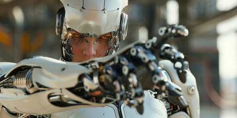 Cyborg technology integrating human and machine for enhanced capabilities