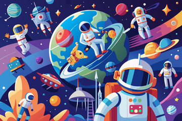 Foreigners and astronauts participate in space races.