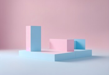 empty studio room for product placement, 3D background empty podium minimalist mockup backdrop for product and cosmetic presentation, 
backdrop photo for package or packaging box container