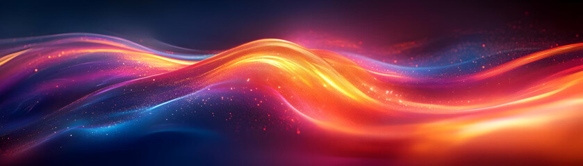 Obraz premium Glossy E Learning Hub concept as A glossy abstract digital art scene of an e learning hub with bright flowing lines and vibrant colors representing the center of online education perfect for banners. 