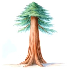 A hand drawn illustration of a majestic Redwood tree. perfect for adding a touch of nature to your designs.