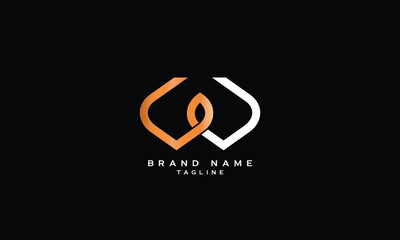 GW, WG, Abstract initial monogram letter alphabet logo design