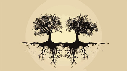 Uprooting of Two Trees Illustration
