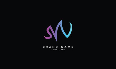 SVW, SWV, VSW, VWS, WVS, WSV, SW, WS, Abstract initial monogram letter alphabet logo design