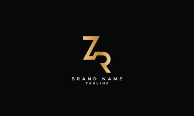 ZR, RZ, Abstract initial monogram letter alphabet logo design