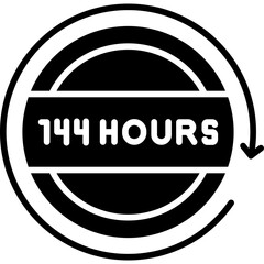 144 Hours Return Icon