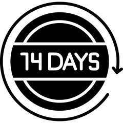 14 Days Return Icon