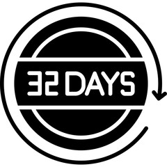 32 Days Return Icon