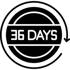36 Days Return Icon