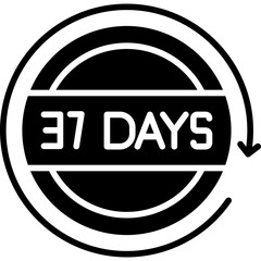 37 Days Return Icon