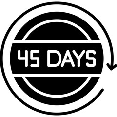 45 Days Return Icon