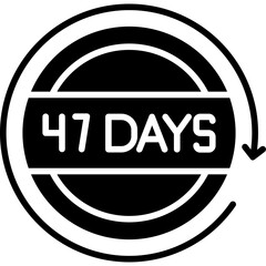 47 Days Return Icon
