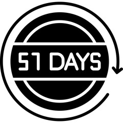 51 Days Return Icon