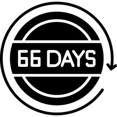 66 Days Return Icon