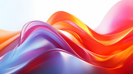 Naklejka premium Glossy abstract lines and shapes forming a digital flexible workspace concept as Camera movement Pan across the lines and shapes as they form various workspace elements. Scene Vibrant flowing shapes r