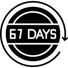 67 Days Return Icon