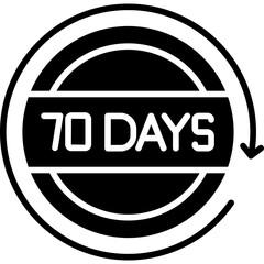 70 Days Return Icon