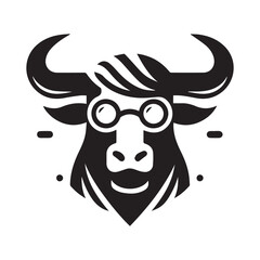Minimalist bull logo
