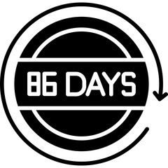 86 Days Return Icon