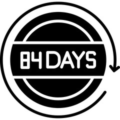 84 Days Return Icon