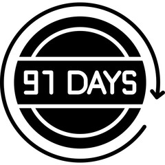 91 Days Return Icon