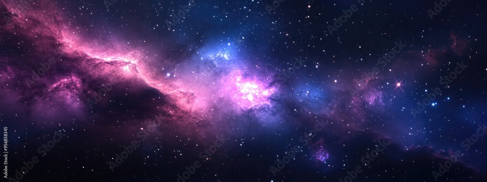 Canvas Prints 3d cartoon rendering featuring stardust and nebula in a stunning infinite universe