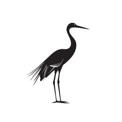 Obraz premium Crane in cartoon, doodle style . Image for t-shirt, web, mobile apps and ui. Isolated 2d vector illustration in logo, icon, sketch style, Eps 10, black and white. AI Generative