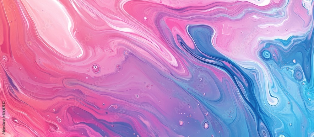 Leinwandbilder Abstract colorful background with a hand drawn appearance on a water marble texture in 3D cartoon rendering