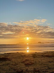 sunset on the beach