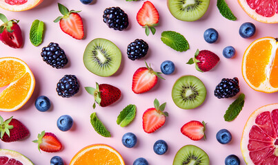 fruits and vegetable herbal concept  for background or 2d illustrator cartoon.