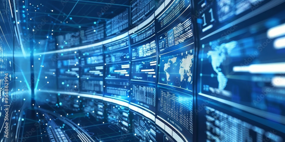 Poster A digital interface displaying the organization of data fields in a relational database management system (RDBMS)