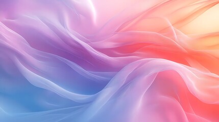 Abstract Background with Colorful, Flowing Fabric