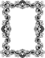 Vintage ornament frame for wedding