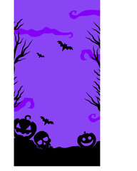Halloween template. Halloween decoration. Celebrate card.