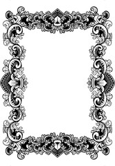 Vintage ornament frame for wedding