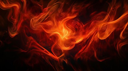 Fototapeta premium Vibrant Abstract Flames and Smoke Creating Dynamic Patterns