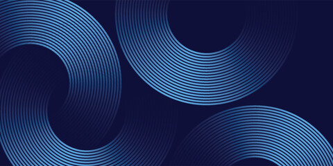 Abstract blue glowing geometric lines modern shiny blue circle lines pattern. Suit for cover, banner, brochure