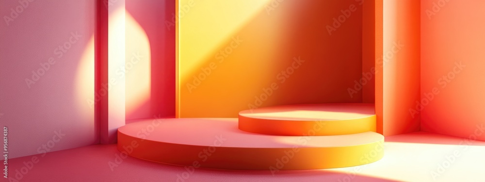 Poster stunning minimalist abstract backdrop 3d illustration 3d rendering