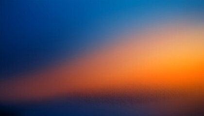 Abstract Blurred Sunset Sky with Blue and Orange Hues