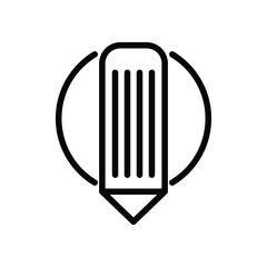 pencil line icon illustration writing and drawing