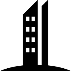 Simple Building Icon. Vector Image.