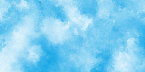 Grunge abstract cloudy blue smog texture art design, blue watercolor painting textured cloudy blue sky background, Natural Blue sky watercolor background texture for cover design.	
