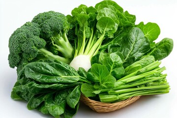Leafy greens, vibrant and fresh, nutrient-packed are the cornerstone of healthy eating