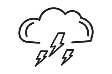 Thunderstorm icon. Vector and glyph
